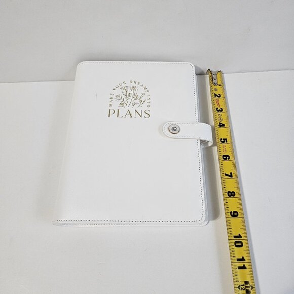 Agenda 52 The Paper Studio Binder 6 Ring Card Holders White DREAMS INTO PLANS - Picture 9 of 12